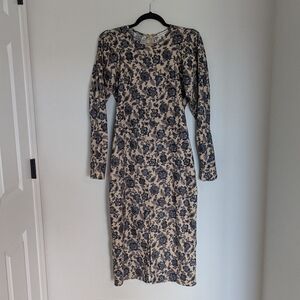 Moon River Blue Floral Dress Size Small